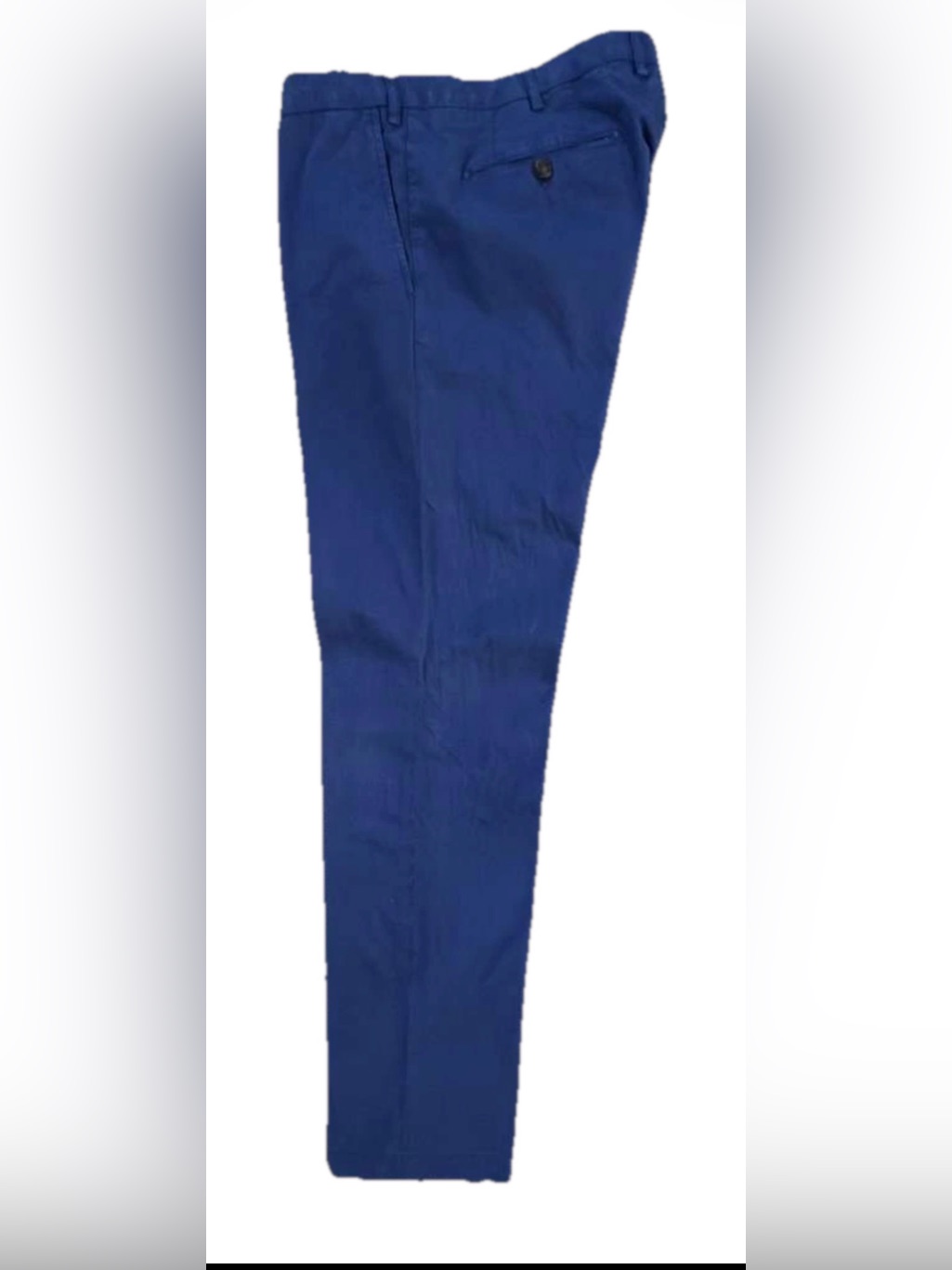 Canali Regular Fit Blue Cotton Chino Trousers Size 38 (Eu 56) Made In Italy